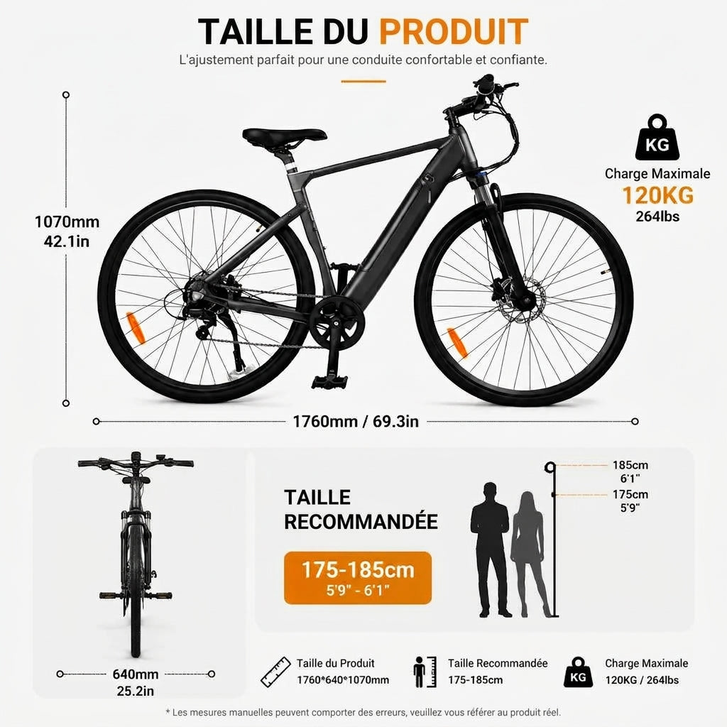 LE CLASSIQUE - Vélo de ville électrique